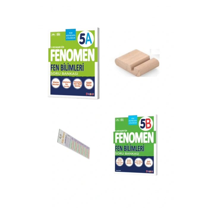5.Sınıf 5A Fen ve 5B Fen Soru Bankası 2025-2026 +Telefon Tutucu +Çözüm Ayracı