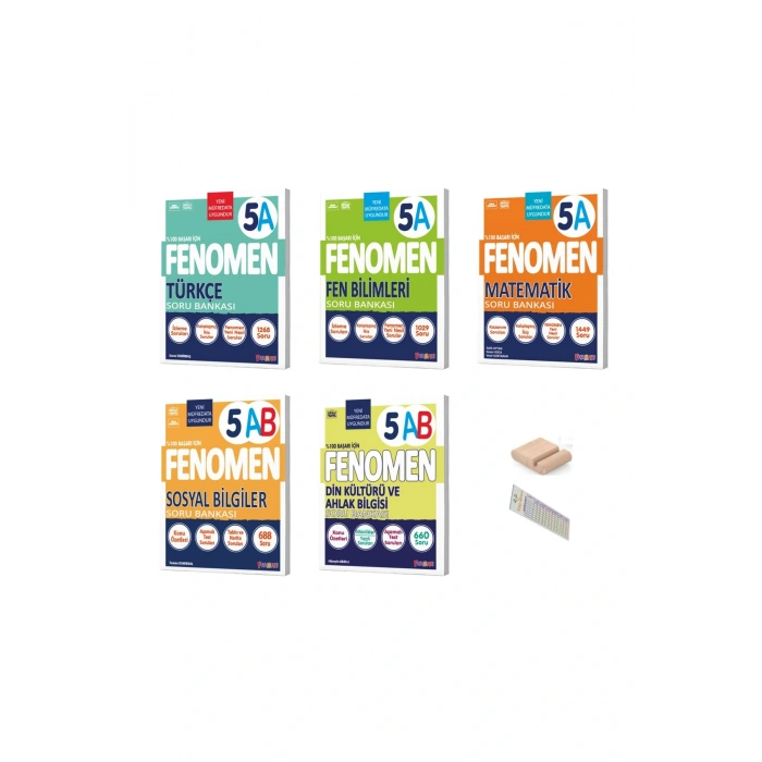5.Sınıf 5A TÜM DERSLER Soru Bankası 2025-2026 +Telefon Tutucu +Çözüm Ayracı