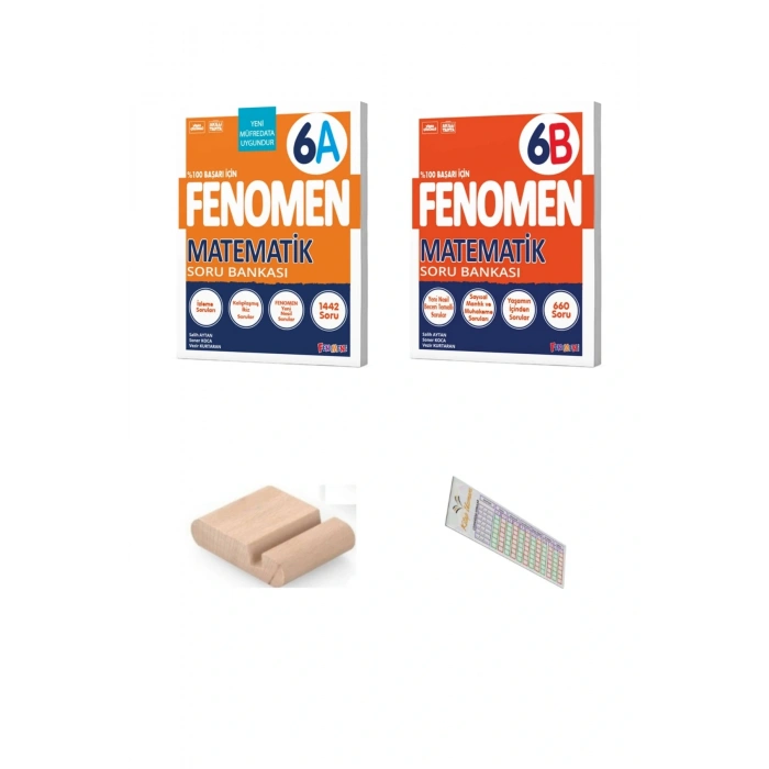 6.Sınıf 6A Matematik VE 6B Matematik Soru Bankası YENİ MÜFREDAT +Telefon Tutucu +Çözüm Ayracı
