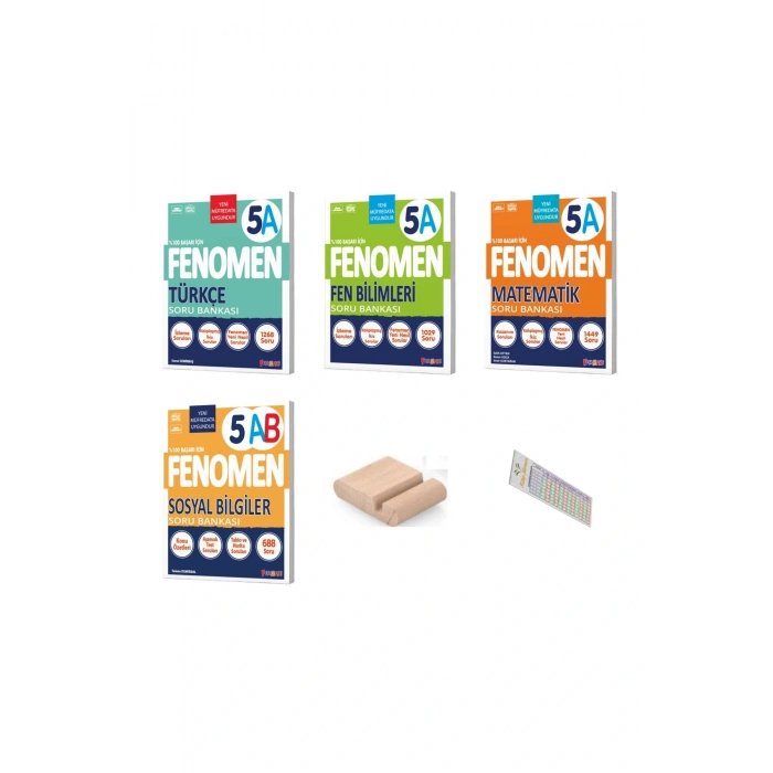 5.Sınıf 5A Mat Türkçe Fen Sosyal Soru Bankası 2025-2026 +Telefon Tutucu +Çözüm Ayracı