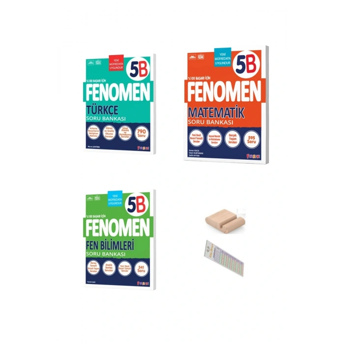 5.Sınıf 5B Türkçe Matematik Fen Soru Bankası 2025-2026 +Telefon Tutucu +Çözüm Ayracı