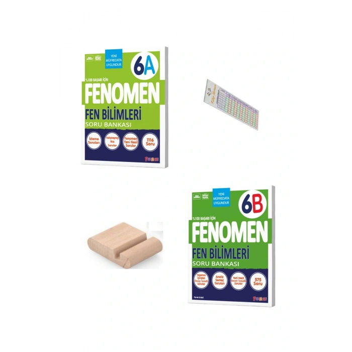 6.Sınıf 6A Fen ve 6B Fen Soru Bankası YENİ MÜFREDAT +Telefon Tutucu +Çözüm Ayracı