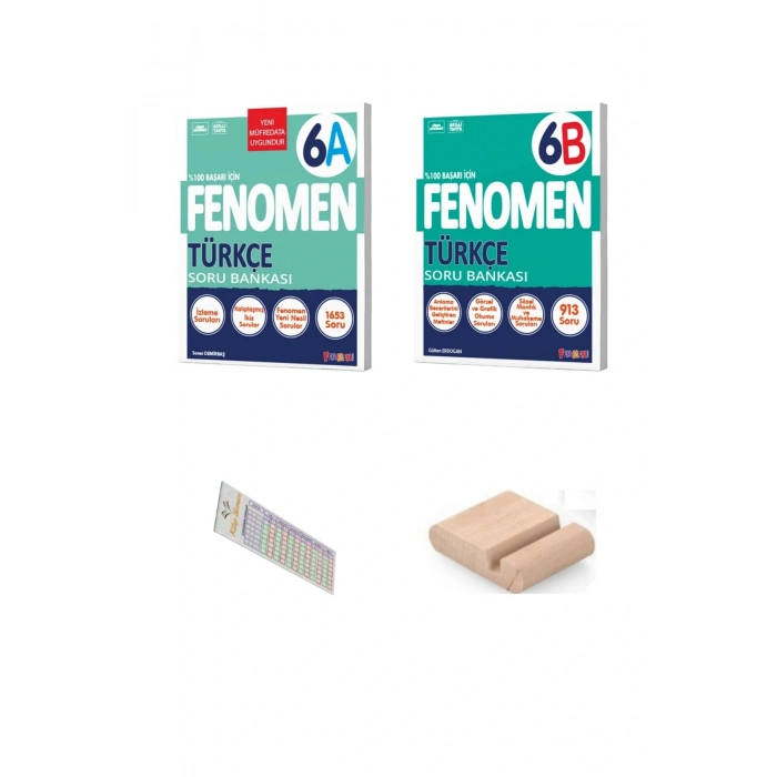 6.Sınıf 6A Türkçe ve 6B Türkçe Soru Bankası YENİ MÜFREDAT +Telefon Tutucu +Çözüm Ayracı