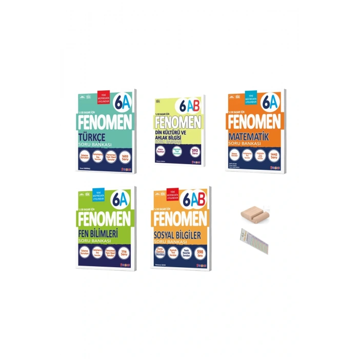 6.Sınıf 6A Tüm Dersler Soru Bankası YENİ MÜFREDAT + Telefon Tutucu +Çözüm Ayracı