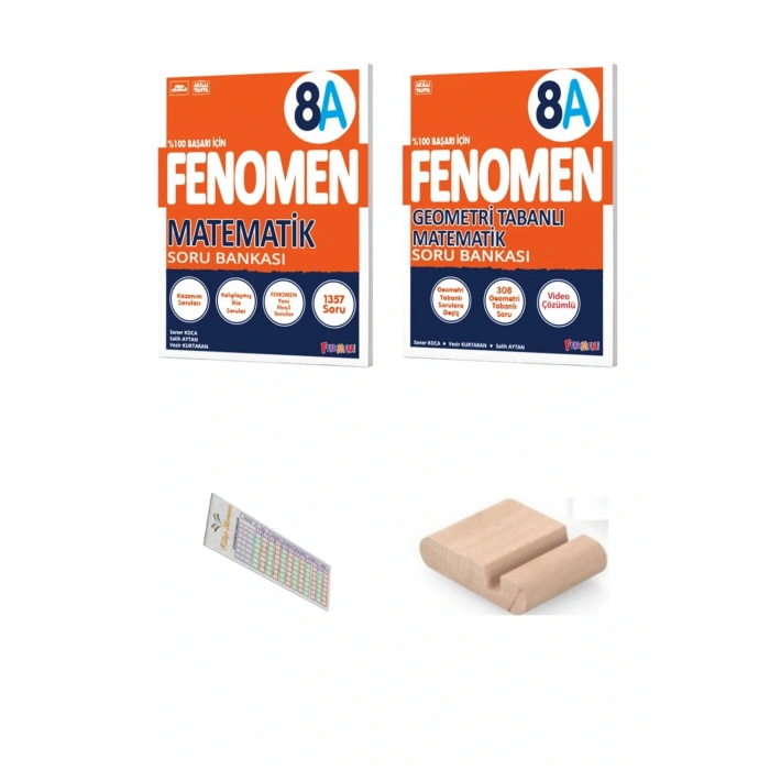 8.Sınıf 8 A Matematik Geometri Tabanlı Mat Soru Bankası 2025-2026 +Çözüm Ayracı+Telefon Tutucu