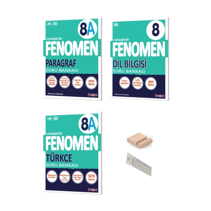8.Sınıf 8 A Türkçe Dil Bilgisi Paragraf Soru Bankası 2025-2026 +Çözüm Ayracı+Telefon Tutucu