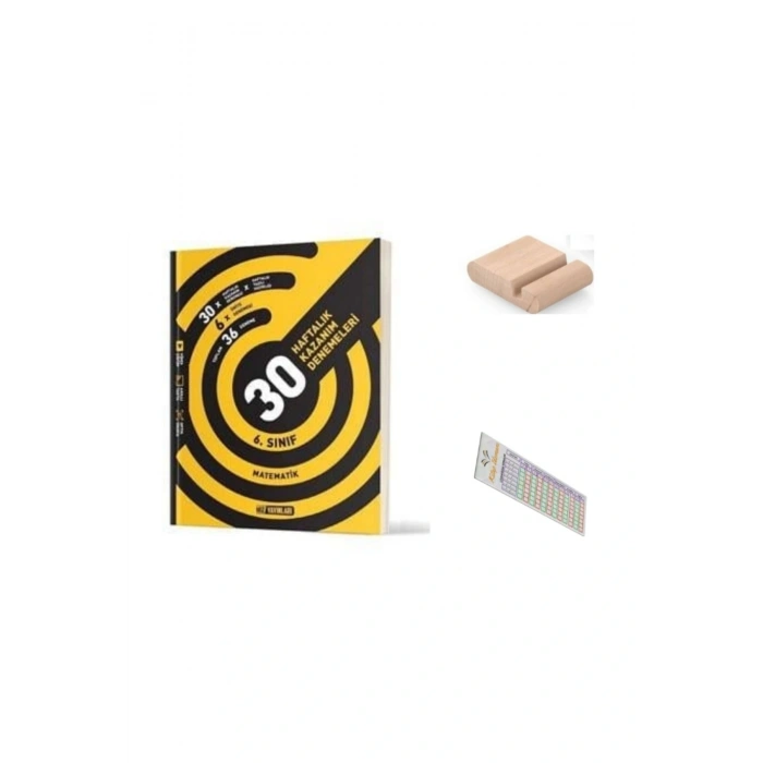 HIZ 6. Sınıf Matematik 36 Haftalık Deneme YENİ MÜFREDAT + Telefon Tutucu+Soru Çözüm Ayracı