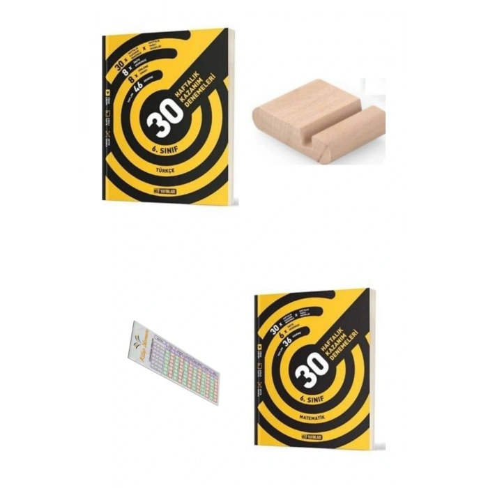 HIZ 6. Sınıf Matematik Türkçe 36 Haftalık Deneme YENİ MÜFREDAT + Telefon Tutucu+Soru Çözüm Ayracı