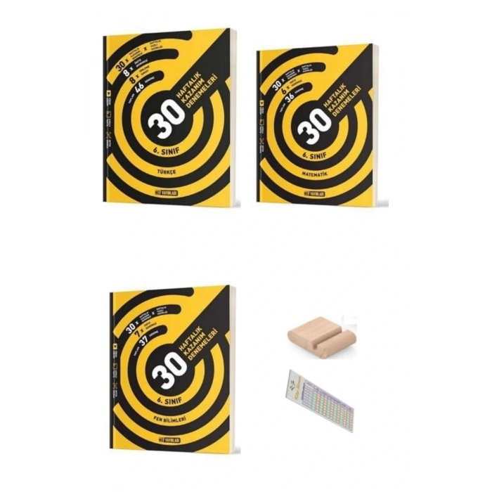 HIZ 6. Sınıf Türkçe Matematik Fen 36 Haftalık Deneme YENİ MÜFREDAT +Telefon Tutucu+Soru Çözüm Ayracı