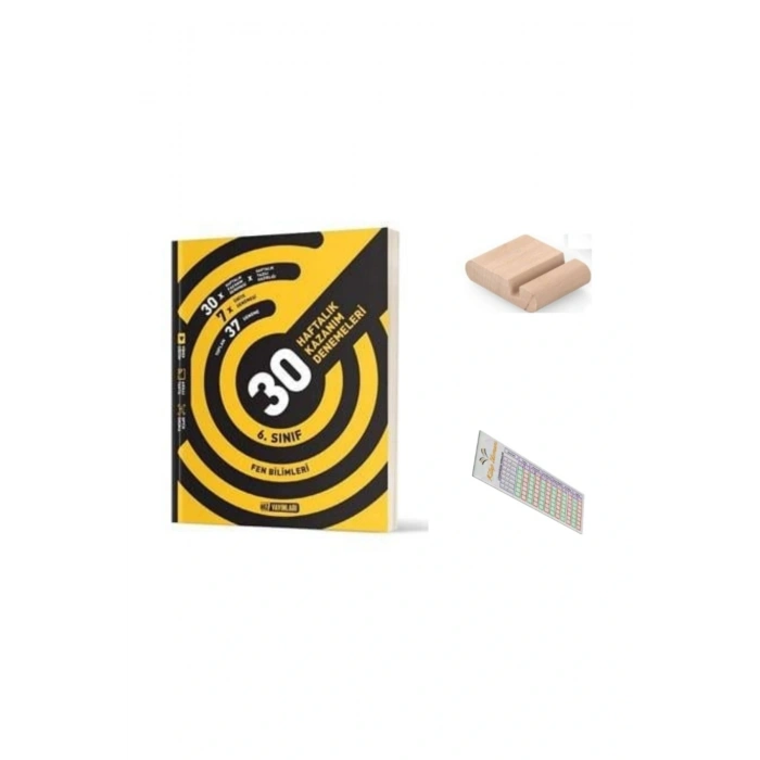 HIZ 6. Sınıf Fen 36 Haftalık Deneme YENİ MÜFREDAT + Telefon Tutucu+Soru Çözüm Ayracı