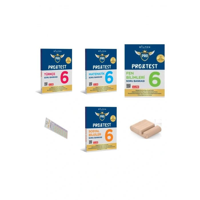 6. Sınıf PROTEST Sosyal Türkçe Fen Matematik Soru Bankası YENİ MÜFREDAT +Telefon Tutucu+Çözüm Ayracı