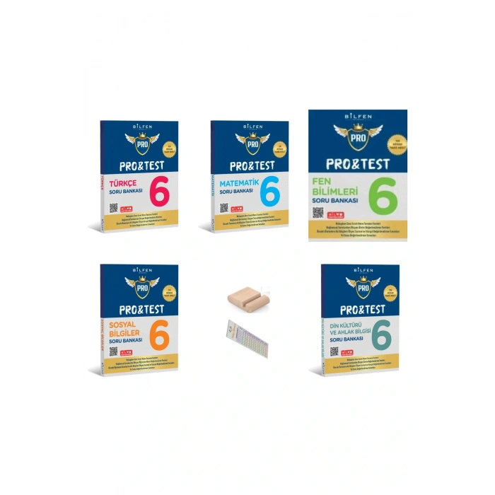 6. Sınıf PROTEST Fen Türkçe Sosyal Mat Din Soru Bankası YENİ MÜFREDAT +Telefon Tutucu + Çözüm Ayracı