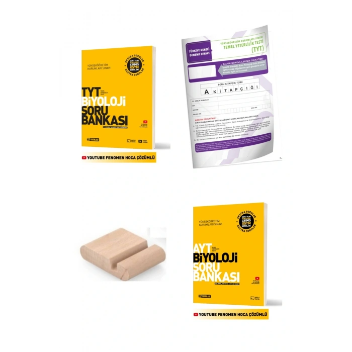 TYT Biyoloji AYT Biyoloji Soru Bankası 2026 YKS + Deneme + Telefon Tutucu
