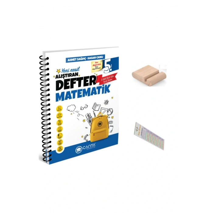 ÇANTA 5. Sınıf Matematik Alıştıran Defter+Telefon Tutucu +Soru Çözüm Ayıracı