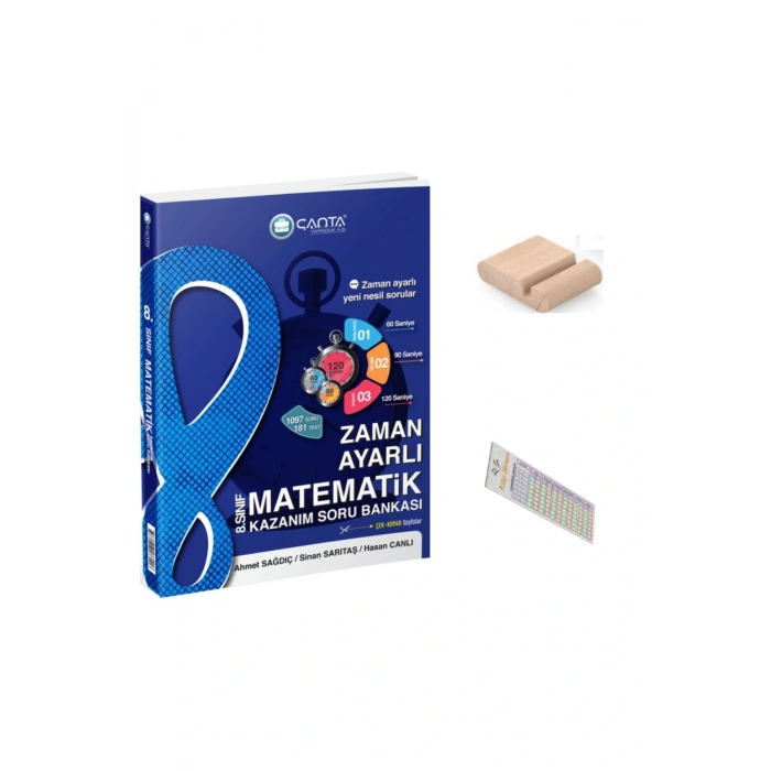 8.Sınıf Matematik Zaman Ayarlı Soru Bankası 2025-2026 +Telefon Tutucu+Soru Çözüm Ayıracı