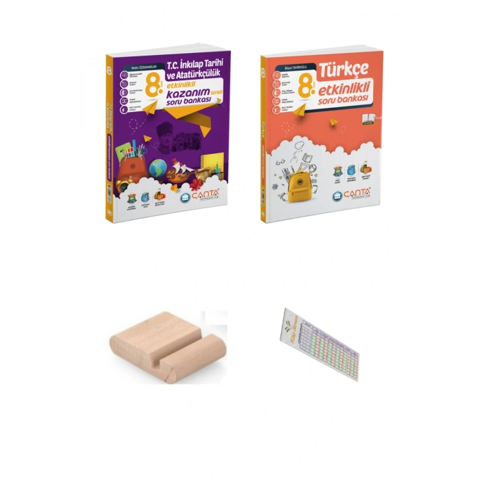 8.Sınıf İnkılap Türkçe Etkinlikli Kazanım Sıralı Soru Bankası+Telefon Tutucu+Soru Çözüm Ayıracı