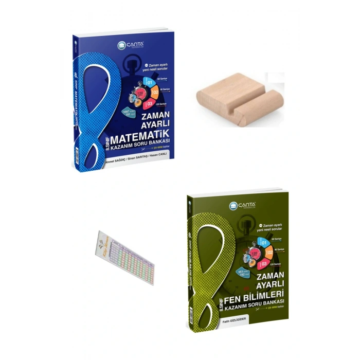 8.Sınıf Fen Matematik Zaman Ayarlı Soru Bankası +Telefon Tutucu+Soru Çözüm Ayıracı