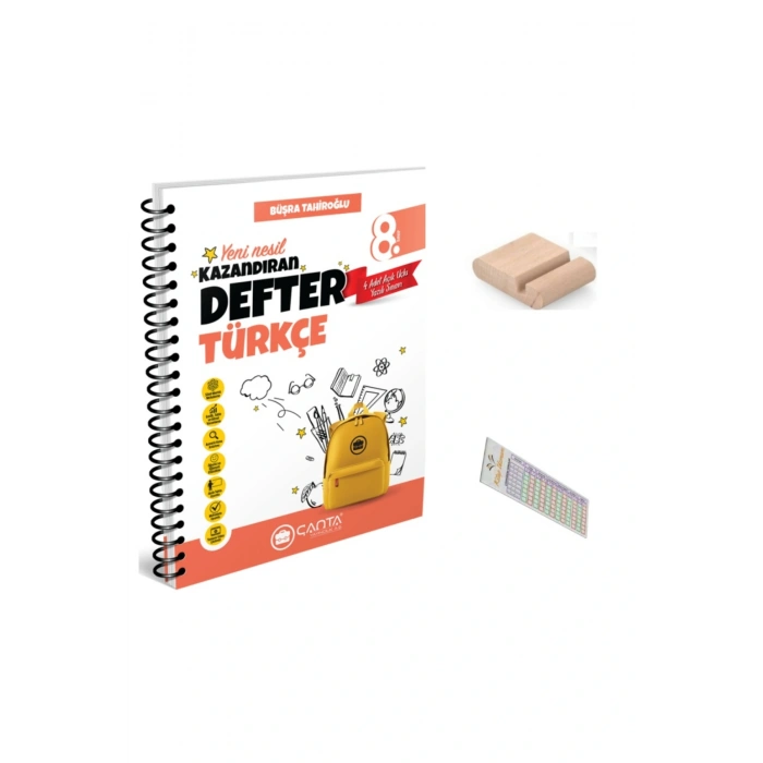 8.Sınıf Türkçe Kazandıran Defter +Telefon Tutucu+ Soru Çözüm Ayıracı