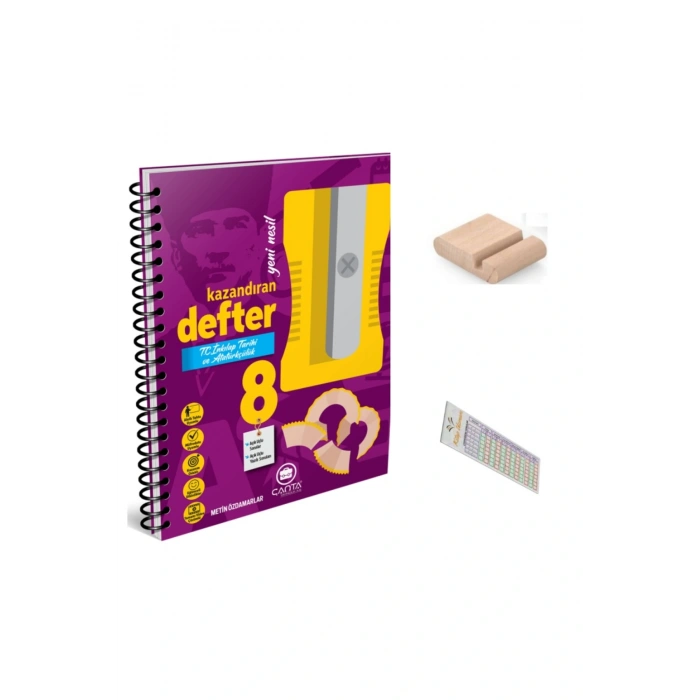 8.Sınıf İnkılap Tarihi Kazandıran Defter +Telefon Tutucu+ Soru Çözüm Ayıracı