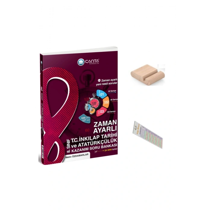 8.Sınıf İnkilap Tarihi Zaman Ayarlı Soru Bankası +Telefon Tutucu+Soru Çözüm Ayıracı