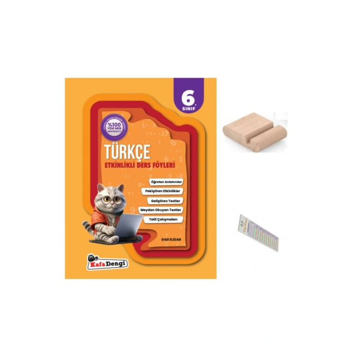 6.Sınıf Türkçe Etkinlikli Ders Föyü 2025-2026 YENİ MÜFREDAT+Telefon Tutucu+Çözüm Ayracı
