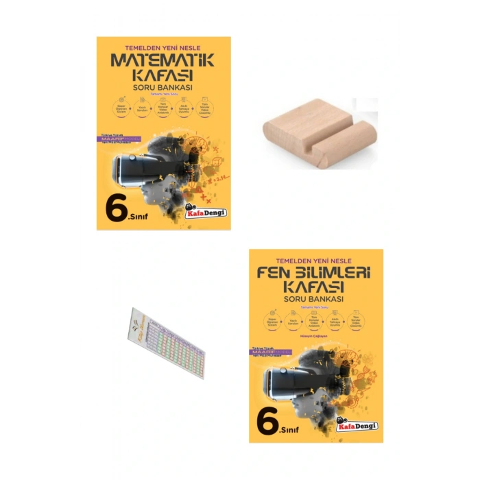 6.Sınıf Matematik Fen Bilgisi Kafası Soru Bankası 2026 YENİ MÜFREDAT+Telefon Tutucu+Çözüm Ayracı