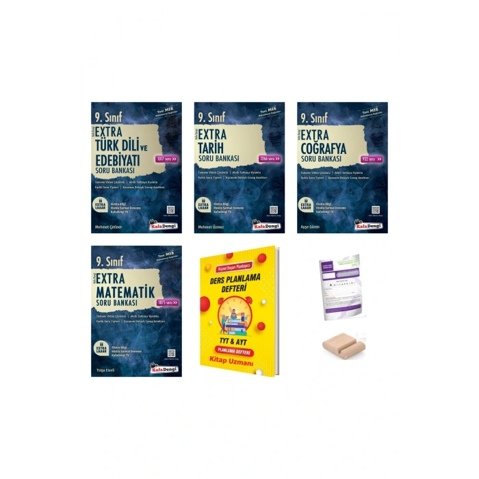 9. Sınıf Coğrafya Tarih Matematik Edebiyat Extra Soru Bankası - YENİ MÜFREDAT+Telefon Tutucu+Deneme