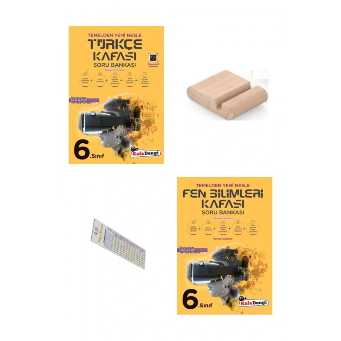 6.Sınıf Fen Bilgisi Türkçe Kafası Soru Bankası 2025-2026 YENİ MÜFREDAT+Telefon Tutucu+Çözüm Ayracı