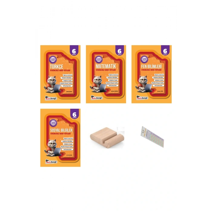 6.Sınıf TÜM DERSLER SETİ Etkinlikli Ders Föyü 2026 YENİ MÜFREDAT+Telefon Tutucu+Çözüm Ayracı