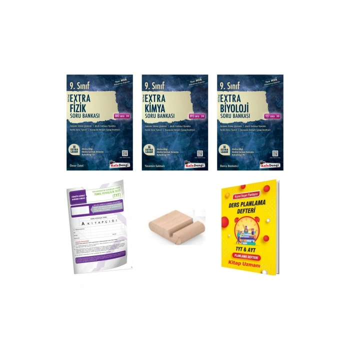 9. Sınıf Fizik Kimya Biyoloji Extra Soru Bankası - YENİ MÜFREDAT+Plan Defteri+Telefon Tutucu+Deneme