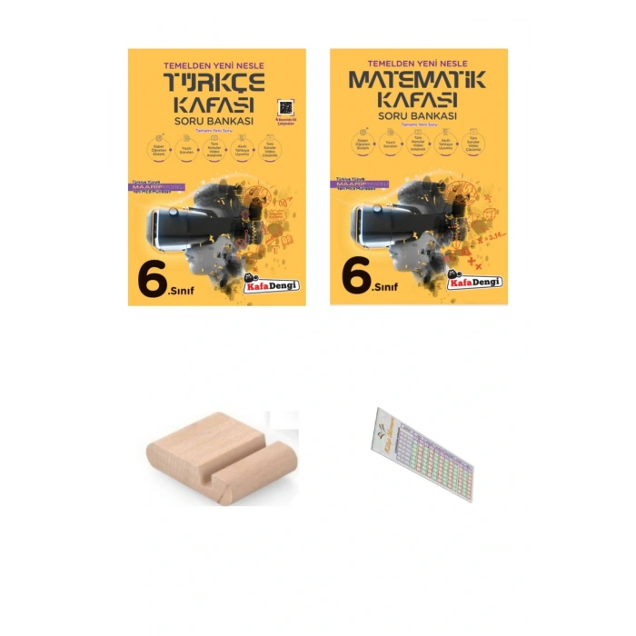6.Sınıf Türkçe Matematik Kafası Soru Bankası 2025-2026 YENİ MÜFREDAT+Telefon Tutucu+Çözüm Ayracı
