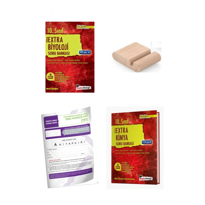 10. Sınıf Kimya Biyoloji Extra Soru Bankası - YENİ MÜFREDAT+Telefon Tutucu+Deneme