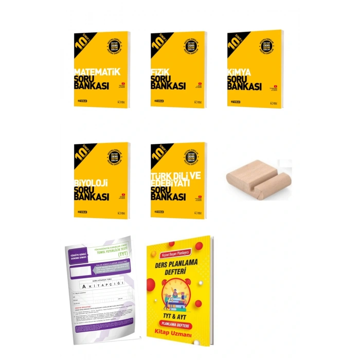 10.Sınıf Edebiyat Matematik Fizik Kimya Biyoloji 2025-2026+Plan Defteri+Deneme +Telefon Tutucu