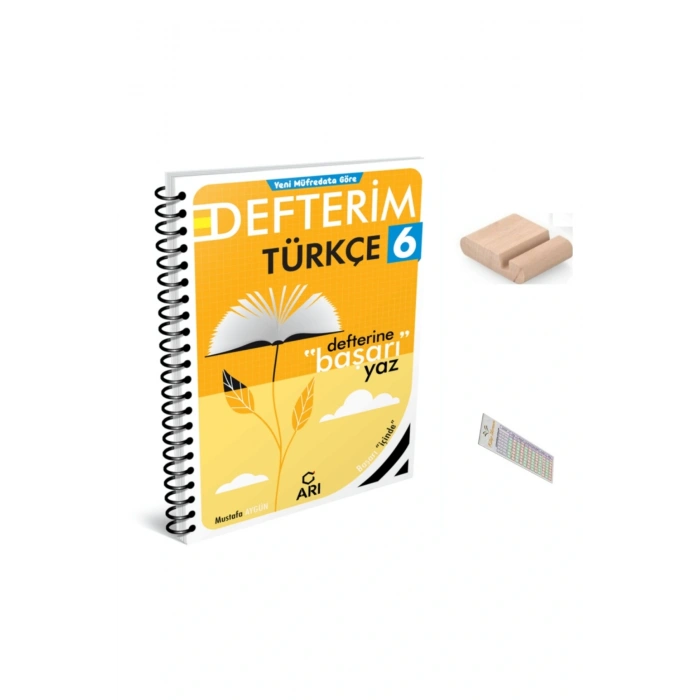 ARI 6. Sınıf Türkçe Defterim 2025-2026 YENİ MÜFREDAT+Telefon Tutucu+Çözüm Ayracı