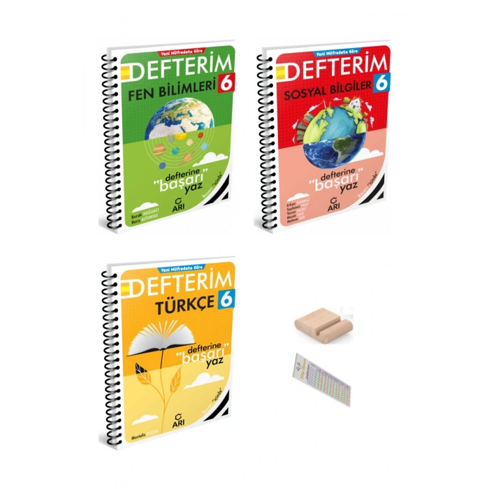ARI 6. Sınıf Türkçe Sosyal Fen Defterim 2025-2026 YENİ MÜFREDAT+Telefon Tutucu+Çözüm Ayracı