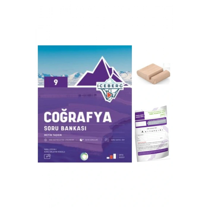 9.Sınıf ICEBERG Coğrafya Soru Bankası YENİ MÜFREDAT+Deneme+Telefon Tutucu