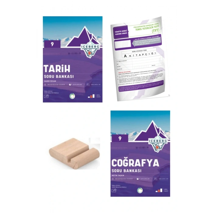 9.Sınıf ICEBERG Tarih Coğrafya Soru Bankası YENİ MÜFREDAT+Deneme+Telefon Tutucu