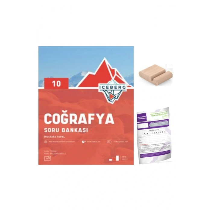 10.Sınıf ICEBERG Coğrafya Soru Bankası YENİ MÜFREDAT+Deneme+Telefon Tutucu