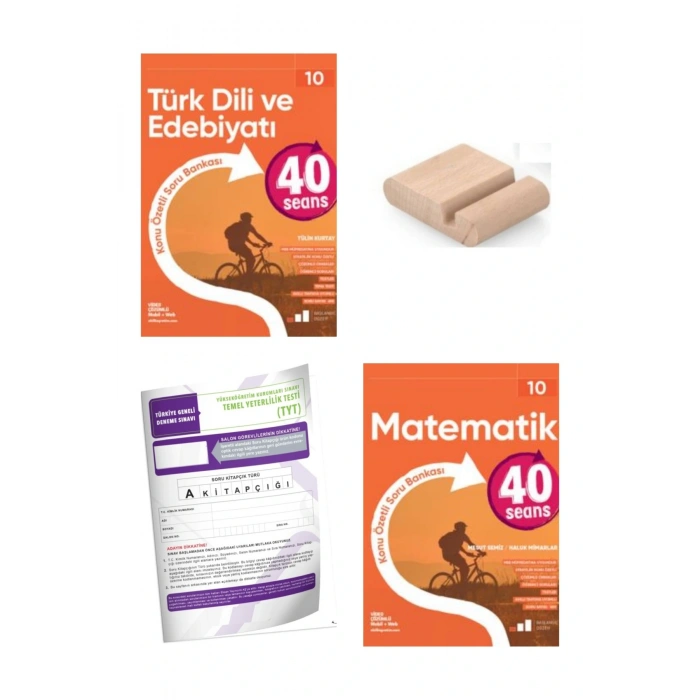 10.Sınıf 40 SEANS Matematik Edebiyat Konu Özt. Soru Bankası YENİ MÜFREDAT+Deneme+Telefon Tutucu