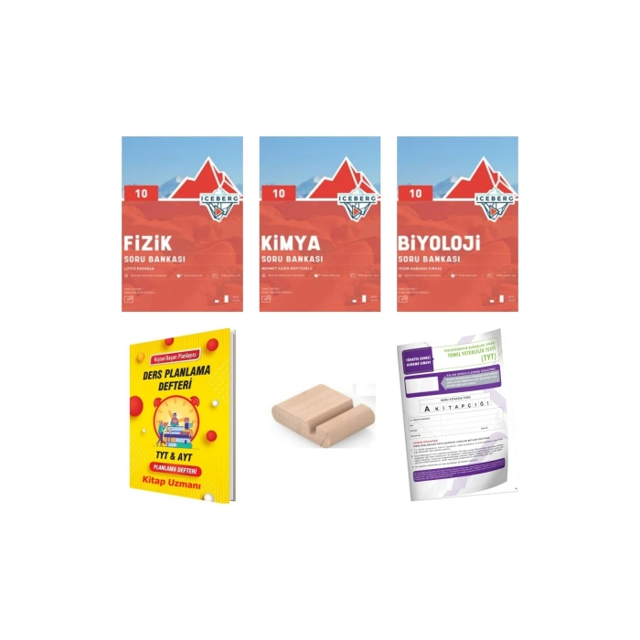 10.Sınıf ICEBERG Fizik Kimya Biyoloji Soru Bankası YENİ MÜFREDAT+Plan Defteri+Deneme+Telefon Tutucu