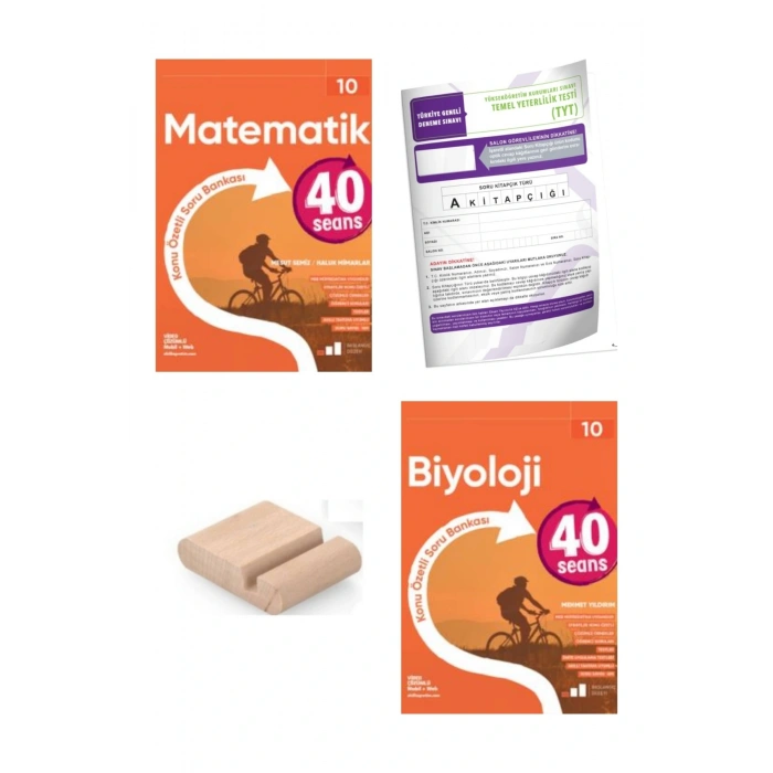 10.Sınıf 40 SEANS Biyoloji Matematik Konu Özt. Soru Bankası YENİ MÜFREDAT+Deneme+Telefon Tutucu