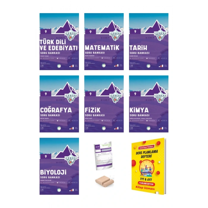 9.Sınıf ICEBERG TÜM DERSLER Soru Bankası YENİ MÜFREDAT+Deneme+Telefon Tutucu