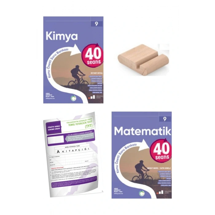 9.Sınıf 40 SEANS Kimya Matematik Konu Özt. Soru Bankası YENİ MÜFREDAT+Deneme+Telefon Tutucu