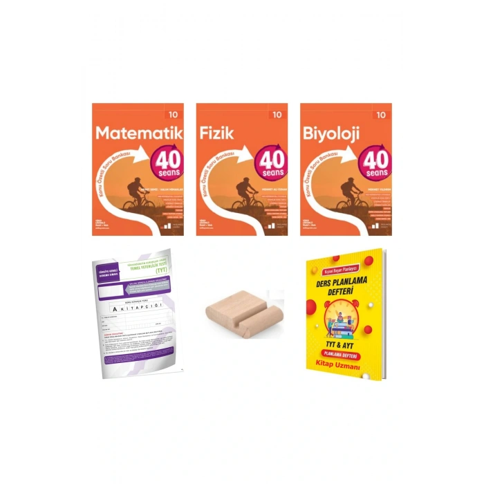 10.Sınıf 40 SEANS Fizik Biyoloji Matematik Konu Özt. Soru Bankası YENİ MÜFR+Deneme+Plan Deft+Tutucu