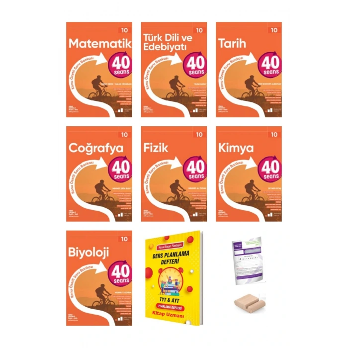 10.Sınıf 40 SEANS TÜM DERSLER Konu Özt. Soru Bankası YENİ MÜFREDAT+Deneme+Telefon Tutucu+Plan Deft