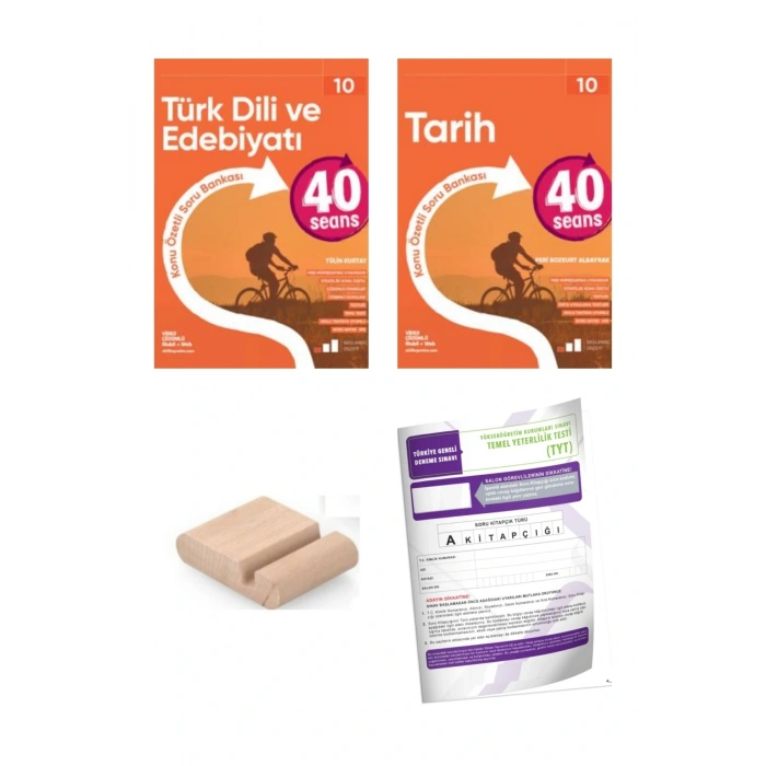 10.Sınıf 40 SEANS Edebiyat Tarih Konu Özt. Soru Bankası YENİ MÜFREDAT+Deneme+Telefon Tutucu