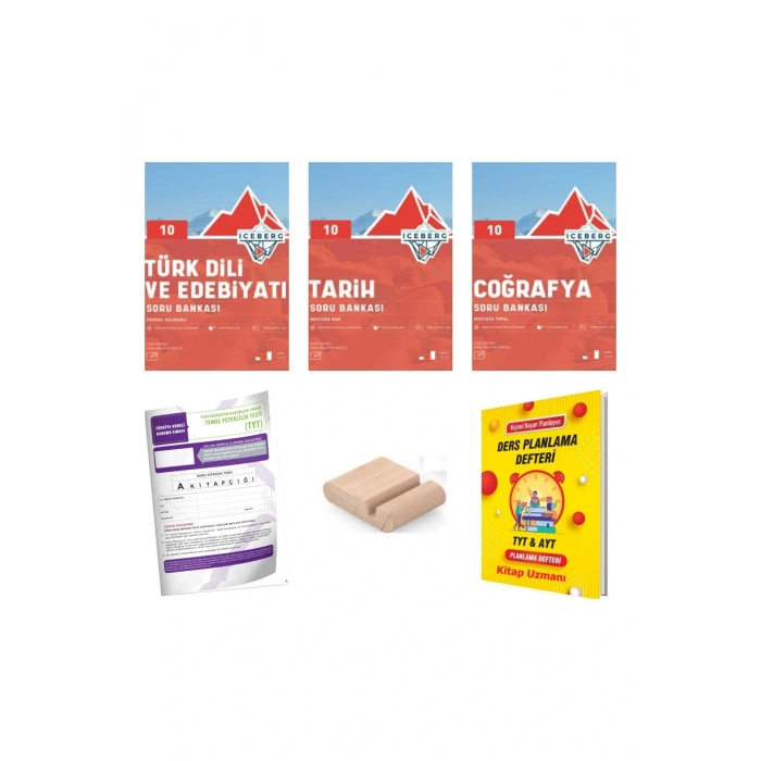 10.Sınıf ICEBERG Edebiyat Tarih Coğrafya Soru Bankası YENİ MÜFREDAT+Plan Deft+Deneme+Telefon Tutucu