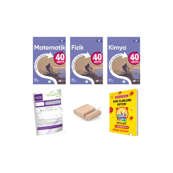 9.Sınıf 40 SEANS Matematik Fizik Kimya Konu Özt. Soru Bankası YENİ MÜFR+Deneme+Plan Defteri+Tutucu