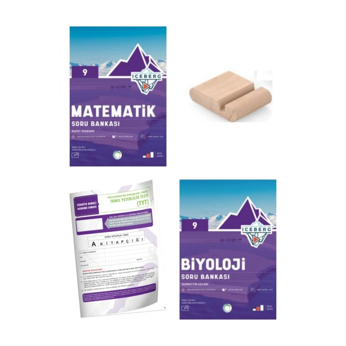 9.Sınıf ICEBERG Biyoloji Matematik Soru Bankası YENİ MÜFREDAT+Deneme+Telefon Tutucu