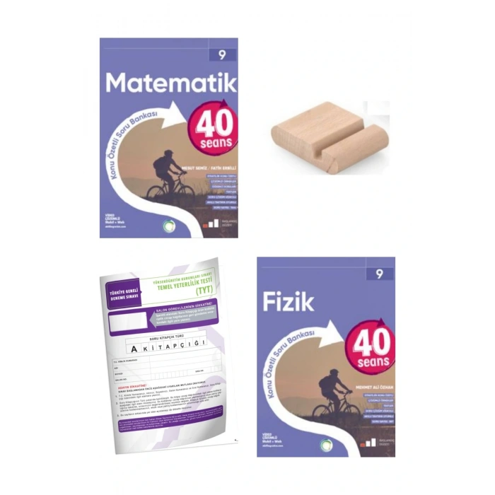 9.Sınıf 40 SEANS Fizik Matematik Konu Özt. Soru Bankası YENİ MÜFREDAT+Deneme+Telefon Tutucu